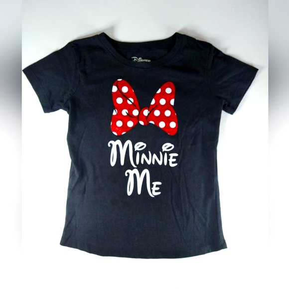 Disney Minnie Mouse Glitter Bow Fashion Top Girls M/M (7/8)